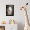 Doorkijk - Rozen - Vintage - Bloemen fotolijst zwart zonder passe partout klein -usfeer4_kinderkamer