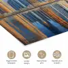 Skyline - Wolkenkrabbers - Water - Blauw poster papier klein -closeup_NL