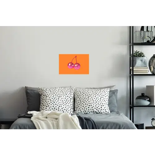 Discoballen - Kers - Spiegels - Roze Muursticker klein -slaapkamer