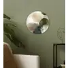Minimalistisch - Cirkels - Penseelstreken - Beige Wandcirkel kunststof plaat 5mm dik klein -sfeer3