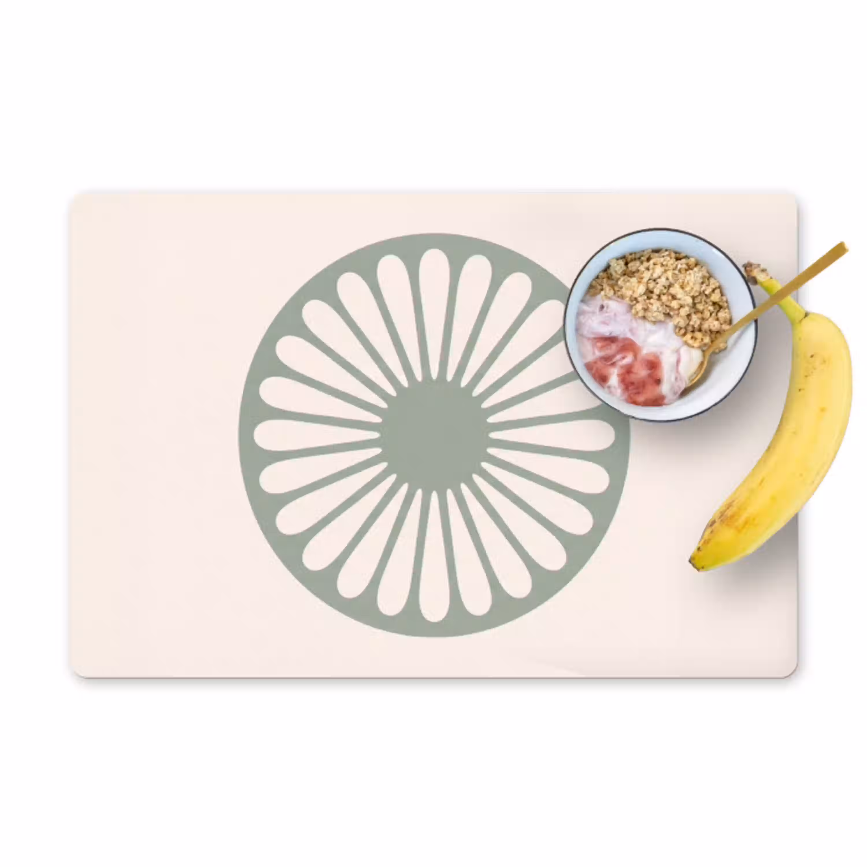 Abstract - Patroon - Radiaal - Modern - Groen Placemat vinyl groot -zzzproduct_Kitchenyeah-website