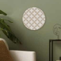 Patroon - Symmetrisch - Beige Akoestische PET Vilt - Rond klein 838 -sfeer2