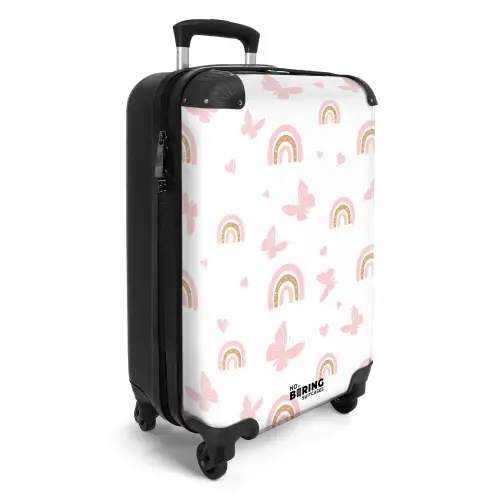 Vlinders en regenbogen NBS - Handbagage koffer - Unisex middel -productfoto_3d
