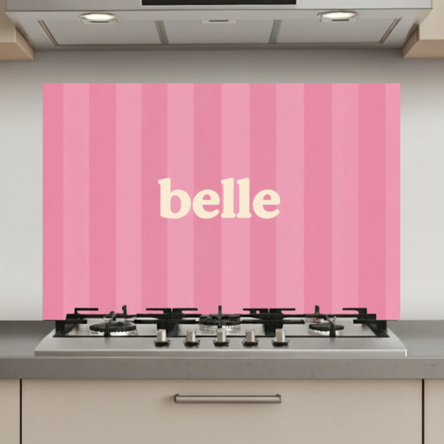 Roze - Gestreept - Belle keuken achterwand spatscherm klein -3d_website
