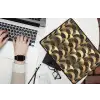 Schubben - Structuur - Goud laptophoes neopreen klein 279 -bureau
