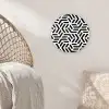 Design - Geometrie - Patroon - Zwart - Wit Wandcirkel plexiglas klein 852 -sfeer5