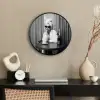 Vrouw - Bubbels - Zwart - Wit Fotolijst rond zonder passe partout klein -sfeer1