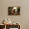 Paard - Bloemen - Natuur - Dieren - Bos - Oranje Light Box met batterij (Wandlamp kind) middel -sfeer2_kind