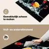 Watersplash - Fruit - Zwart Inductie beschemer met haakjes klein -ky-schoon-nl