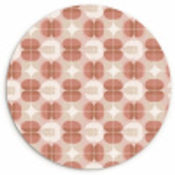 Retro - Klassiek - Roze Wandcirkel kunststof plaat 5mm dik klein 188 -3d