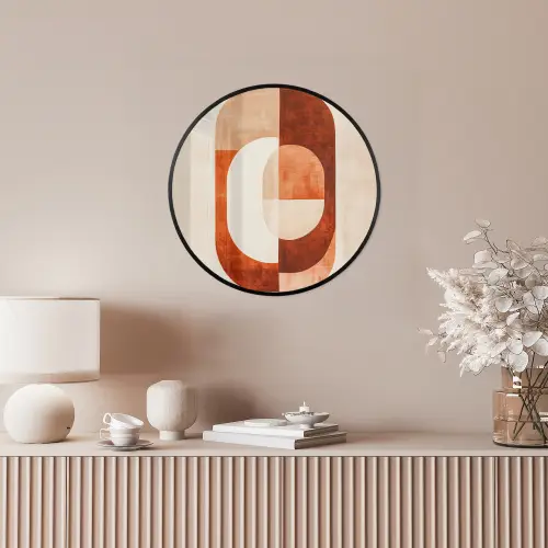 Illustratie - Abstract - Vormen - Rood Fotolijst rond zonder passe partout klein -sfeer3