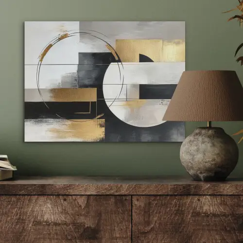 Abstract - Goud - Zilver - Vormen - Aesthetic PET vilt klein -sfeer2