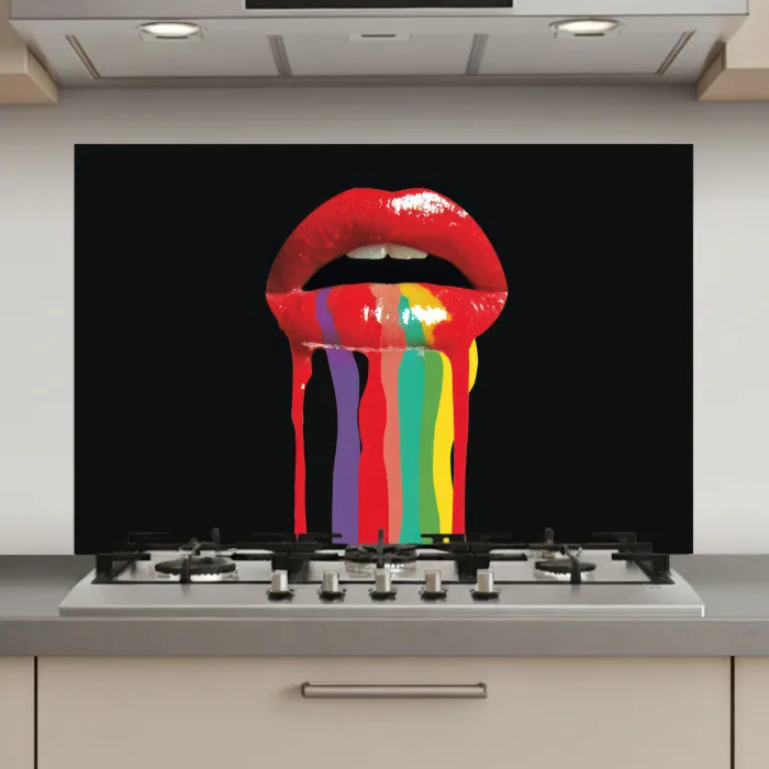 Lippen - Kleuren - Zwart keuken achterwand spatscherm klein -3d_website