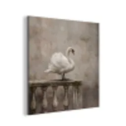 Zwaan - Elegant - Dieren - Wit aluminium wit klein -3d