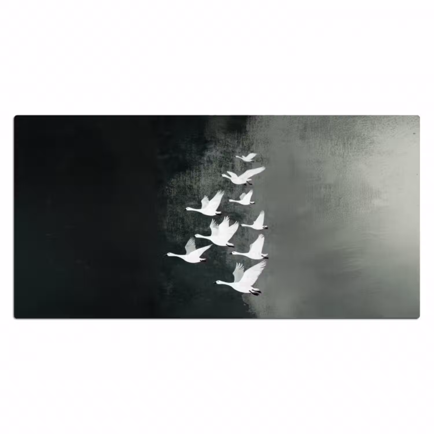 Schreibtischunterlage - Vogel - Japandi - Grün