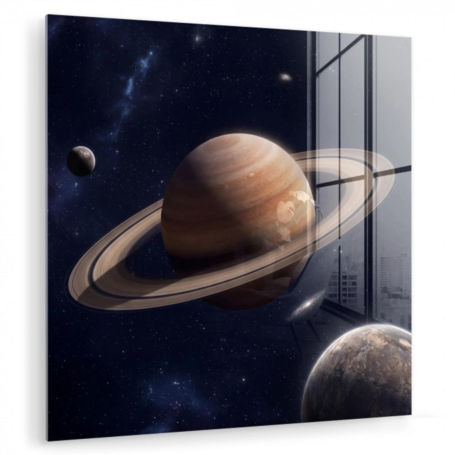 Planeten - Saturnus - Ruimte plexiglas 5mm klein -zzzproduct_nieuw