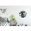 Schotse hooglander - Natuur - Koe - Zwart - Wit Wandcirkel aluminium klein -kinderkamer