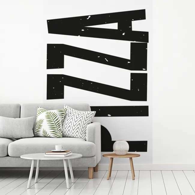 Pizza - Japandi - Decoratie - Vintage fotobehang vinyl groot -woonkamer