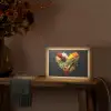 Specerijen - Mix - Hartvorm - Zwart Light Box met kabel (Tafellamp) klein -sfeer4