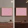 Patroon - Roze - Hartjes Light Box met batterij (Wandlamp) middel 907 -sfeer3