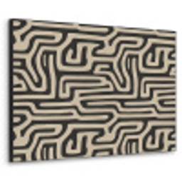 Grafisch - Lijnen - Zwart Textielframe zwart klein 947 -3d