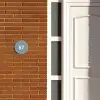 Effen blauwgrijs - Traditioneel Naambord Rond klein -sfeer3-rond-XS