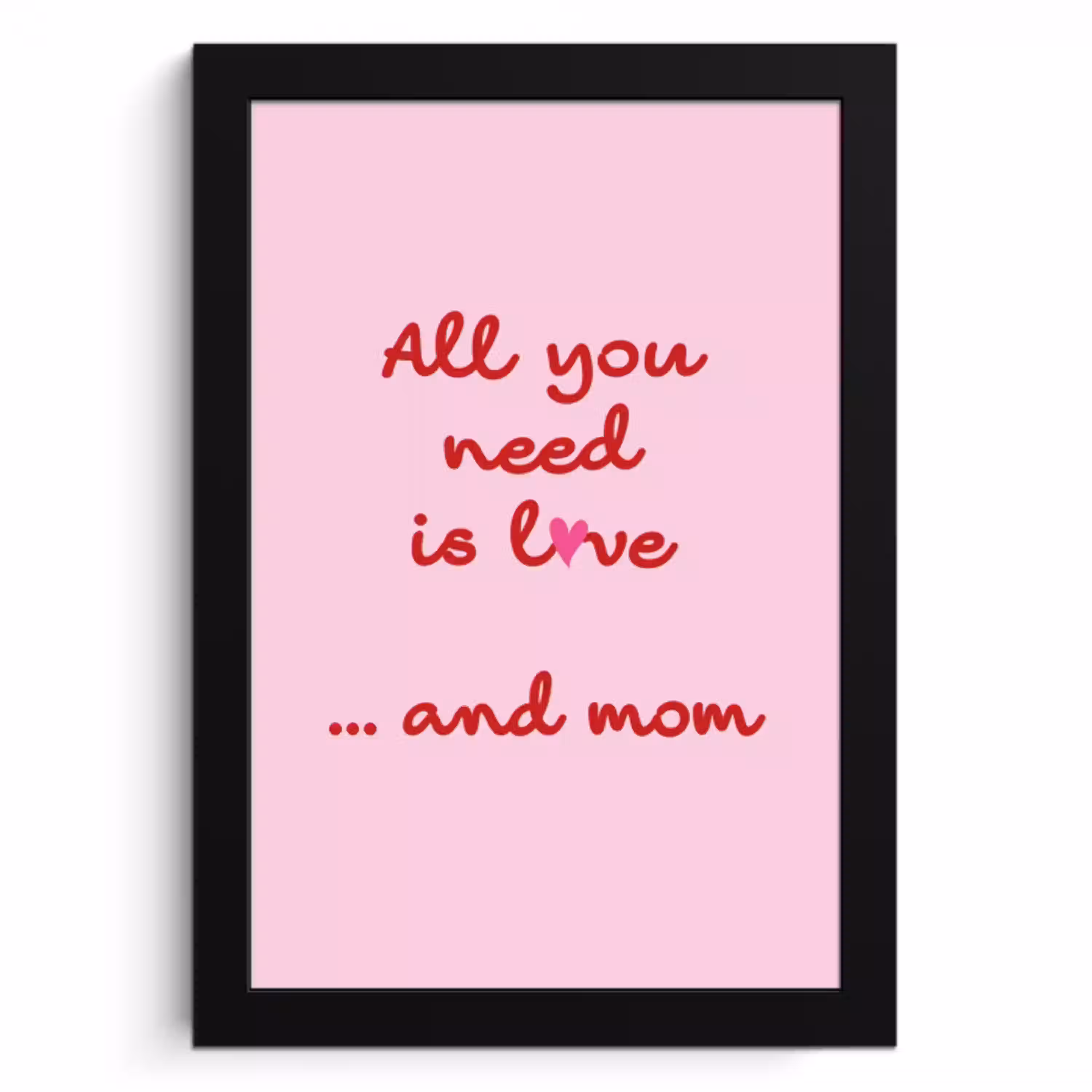 Moeder - Love - Tekst - Rood KitchenYeah - Keuken - Fotolijst klein -3d