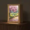 Watercolor - Natuur - Bomen - Kunst - Bloemen Light Box met kabel (Tafellamp) klein -z3d_website