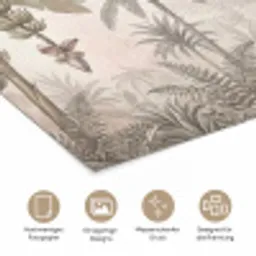 Jungle - Banenboom - Kolibrie - Beige poster papier klein -tcloseup_DE