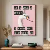 Zwaan - Vogel - Decoratie - Roze Textielframe - compleet frame klein -sfeer1