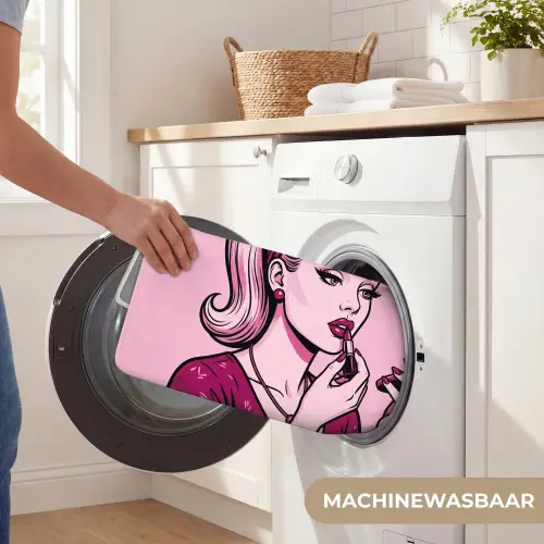 Vintage - Vrouw - Roze WCmat klein -USP_WasbaarNL