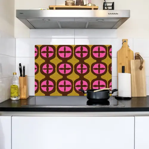 Modern - Patroon - Roze Inductie beschemer met haakjes klein 777 -sfeer2