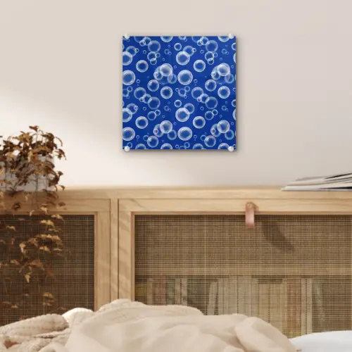 Bubbels - Patroon - Blauw plexiglas 5mm klein -sfeer4