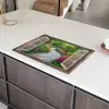 Doorkijk - Bloemen - Tuinpad - Natuur - Raam Inductie beschermer vinyl 3mm klein -sfeer8