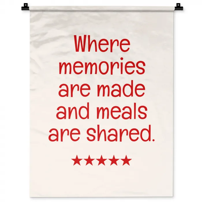 Quote - Sterren - Rood - Memories Wandkleed katoen klein -zz3d