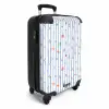 Gestreepte vakantie print kleurrijk NBS - Handbagage koffer - Volwassenen Unisex middel -productfoto_3d