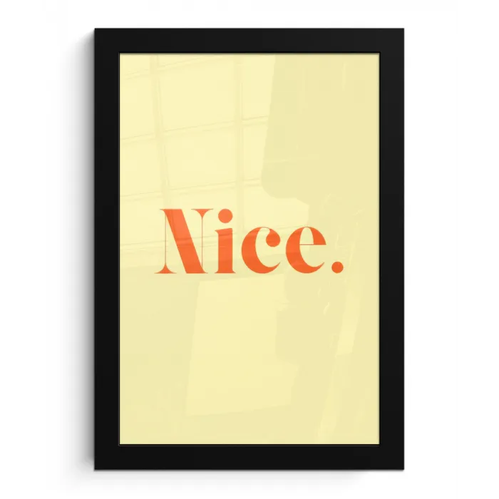 Nice - Oranje - Geel - Minimalistisch fotolijst zwart zonder passe partout klein -3d