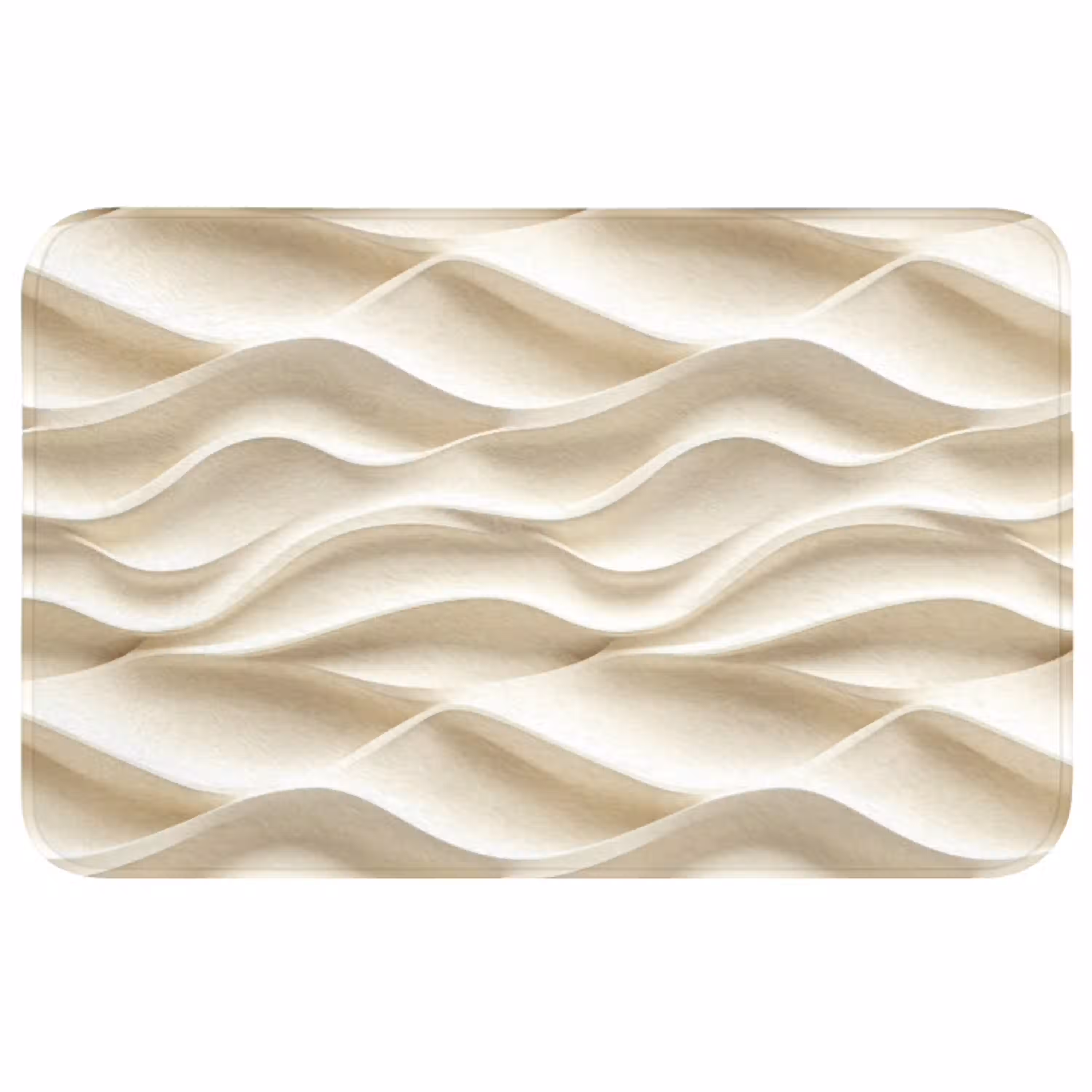 Lijnen - Golvend - Crème Badmat middel 997 -3d