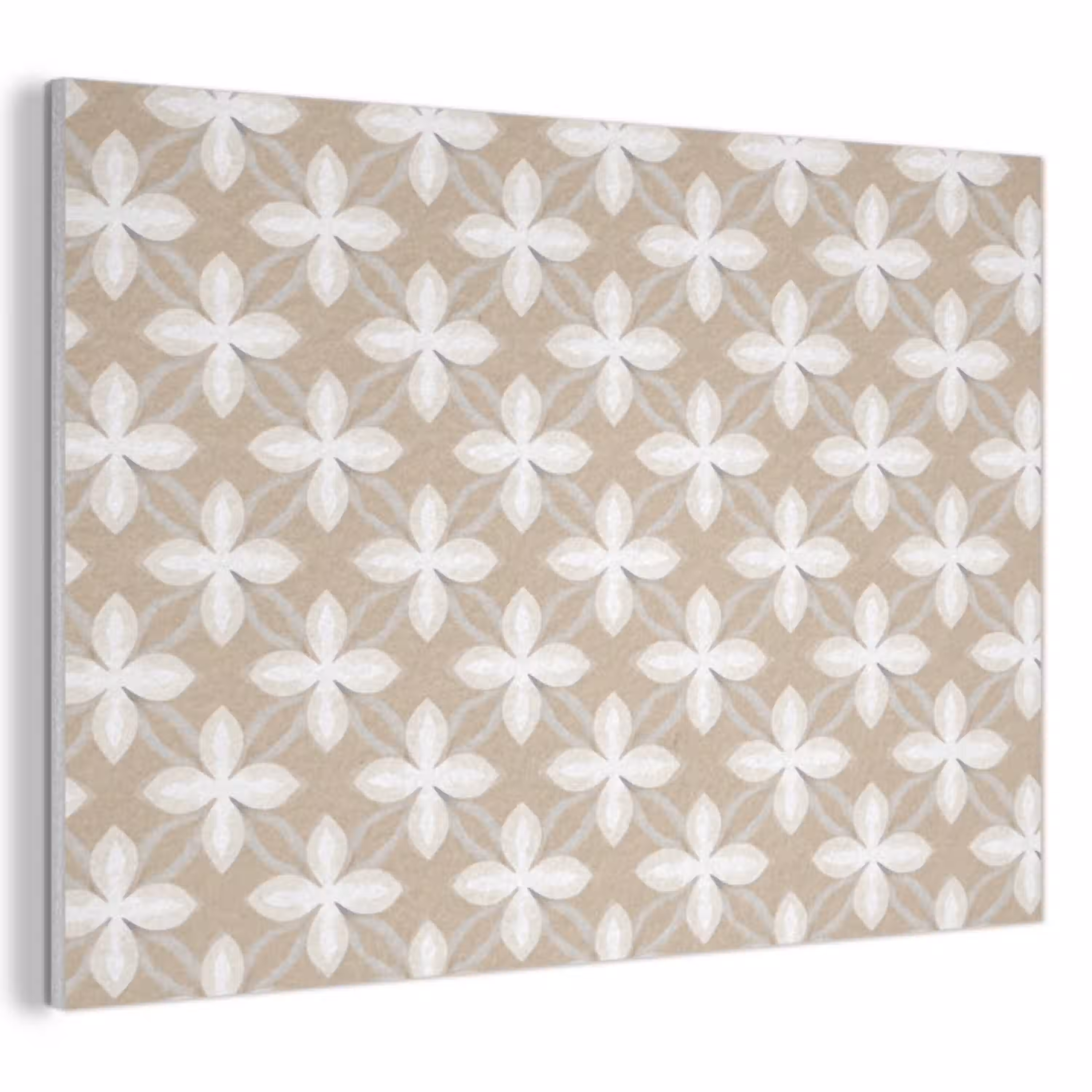 Patroon - Symmetrisch - Beige PET vilt klein 837 -3d
