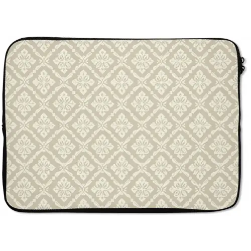 Floraal - Ornament - Beige laptophoes neopreen klein 279 -zkaufland3dotto