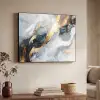 Abstract - Goud - Verf - Aesthetic - Art Textielframe - compleet frame klein -sfeer3