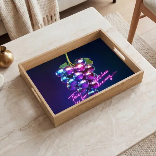 Quote - Neon - Disco - Druiven Dienblad Rechthoek middel -sfeer1