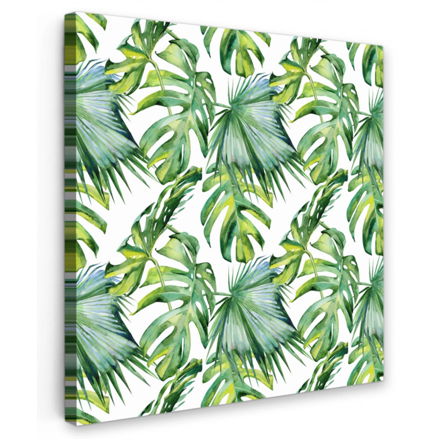 Bladeren - Monstera - Tropical - Jungle Tuinposter op houten frame 2 cm dik klein -3d