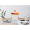 Heuvels - Oranje - Zon - Abstract Muursticker klein -eettafel