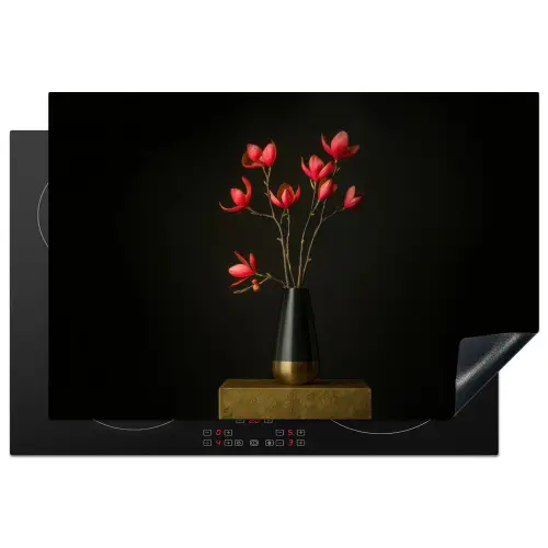 Rode - Bloemen - Vaas Inductie beschermer vinyl 3mm klein -3d