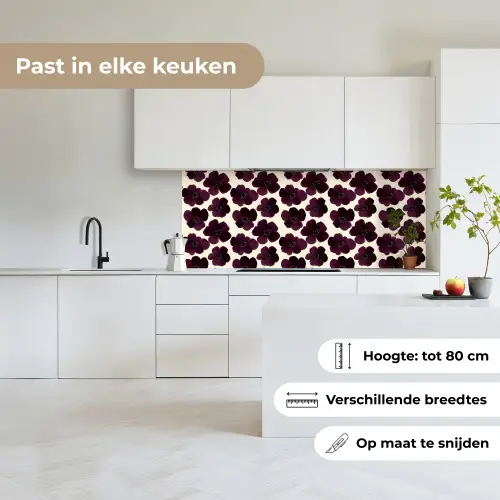 Bloemen - Aquarel - Paars keuken achterwand 2 middel 871 -sfeer4_NL
