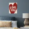 Loveyou - Hart - Rood poster papier klein -sfeer2