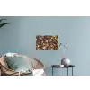 Bloemen - Vlinder - Design - Kunst - Abstract - Schilderij - Oude meesters Muursticker klein -plant
