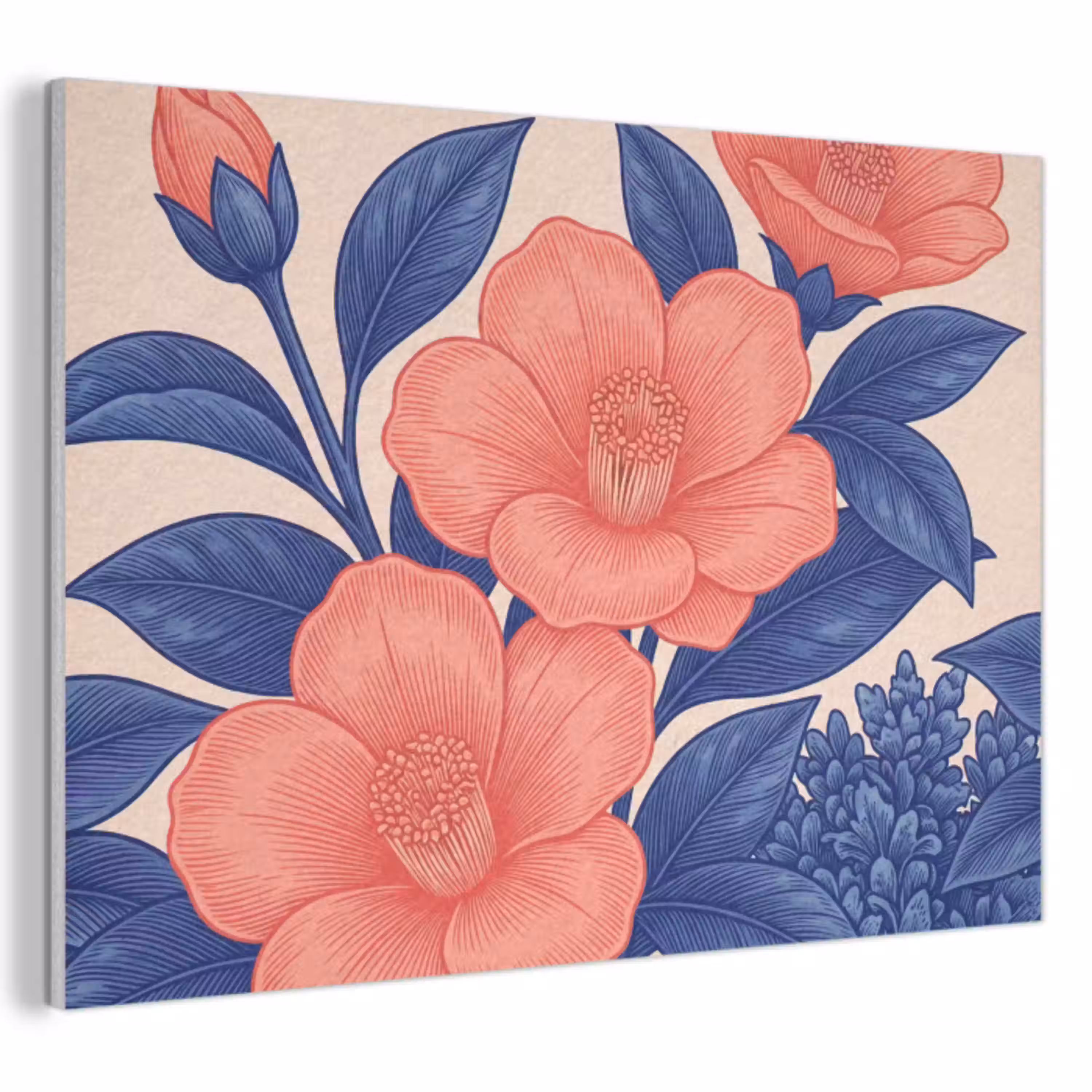 Bloemen - Bladeren - Botanisch PET vilt klein -3d