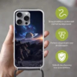 Fantasy - Kosmos - Landschap Hoesje iPhone 16 Pro Max met koord klein -sfeer2_NL